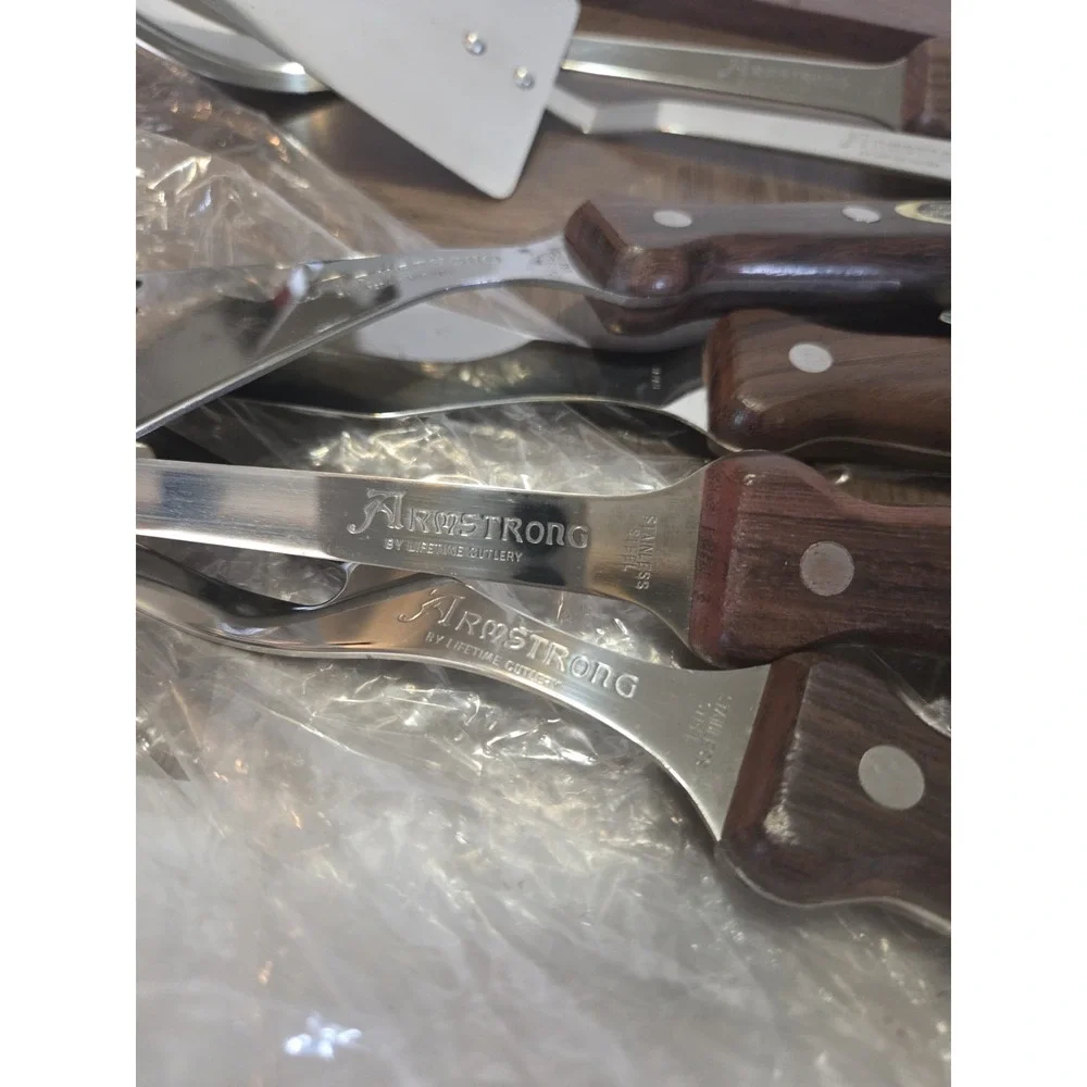 Armstrong set of hanging kitchen utensils Vintage Stainless Steel
